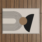Dara - Mid Century Modern Abstract Art Outdoor Rug Gallery Image 1