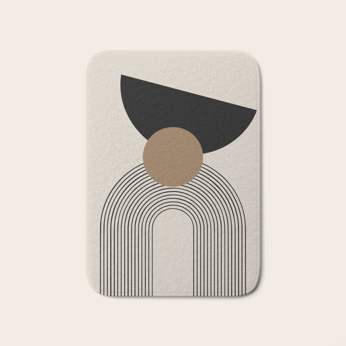 Dara - Mid Century Modern Abstract Art Bath Mat Gallery Image 1