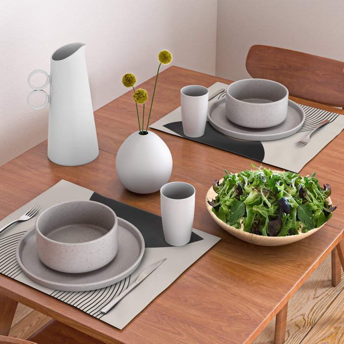 Dara - Mid Century Modern Abstract Art Placemat Gallery Image 2