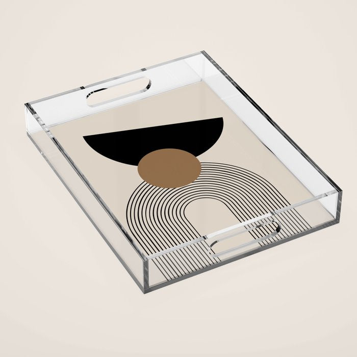 Dara - Mid Century Modern Abstract Art Acrylic Tray Gallery Image 1