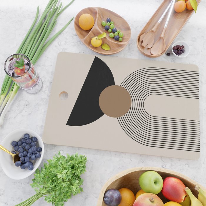 Dara - Mid Century Modern Abstract Art Cutting Board Gallery Image 2