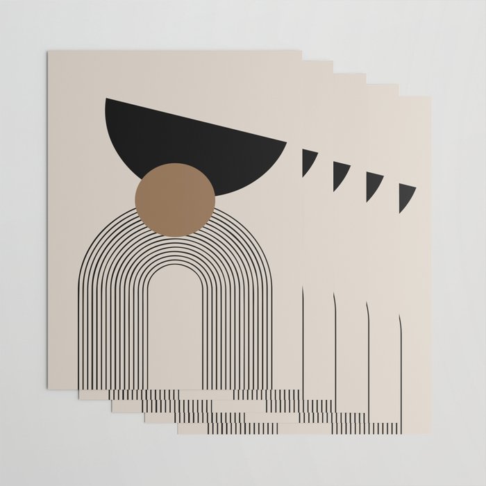 Dara - Mid Century Modern Abstract Art Wrapping Paper Gallery Image 3