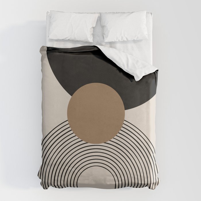Dara - Mid Century Modern Abstract Art Duvet Cover Gallery Image 1