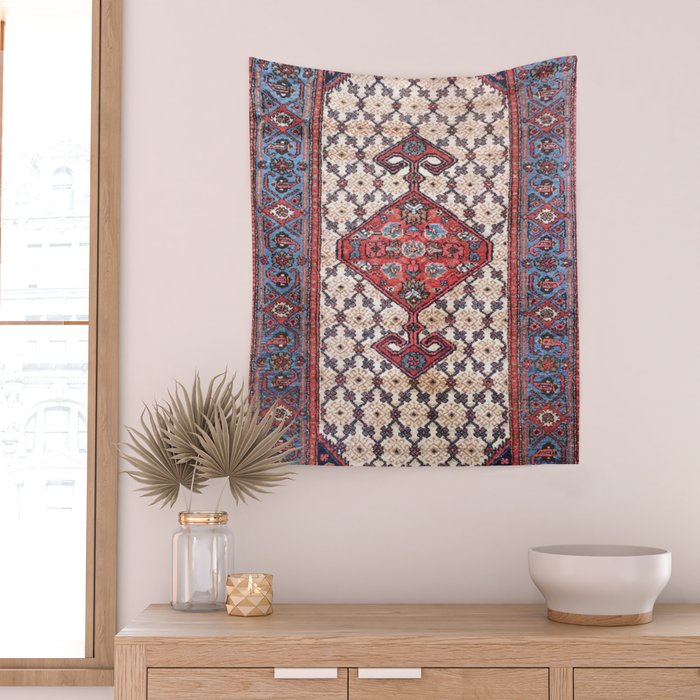 Hamadan  Antique Persian Rug Print Wall Tapestry Gallery Image 2