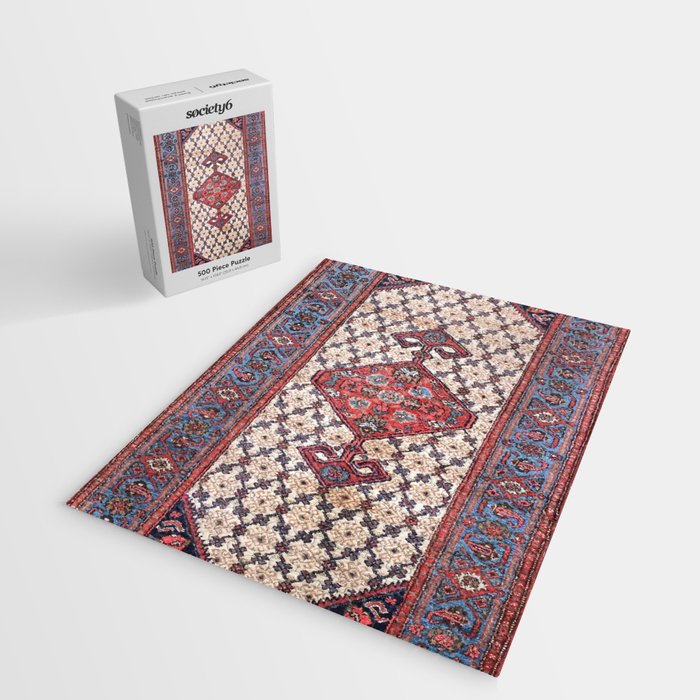 Hamadan  Antique Persian Rug Print Jigsaw Puzzle Gallery Image 2