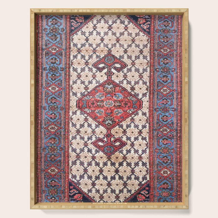 Hamadan  Antique Persian Rug Print Serving Tray Gallery Image 1