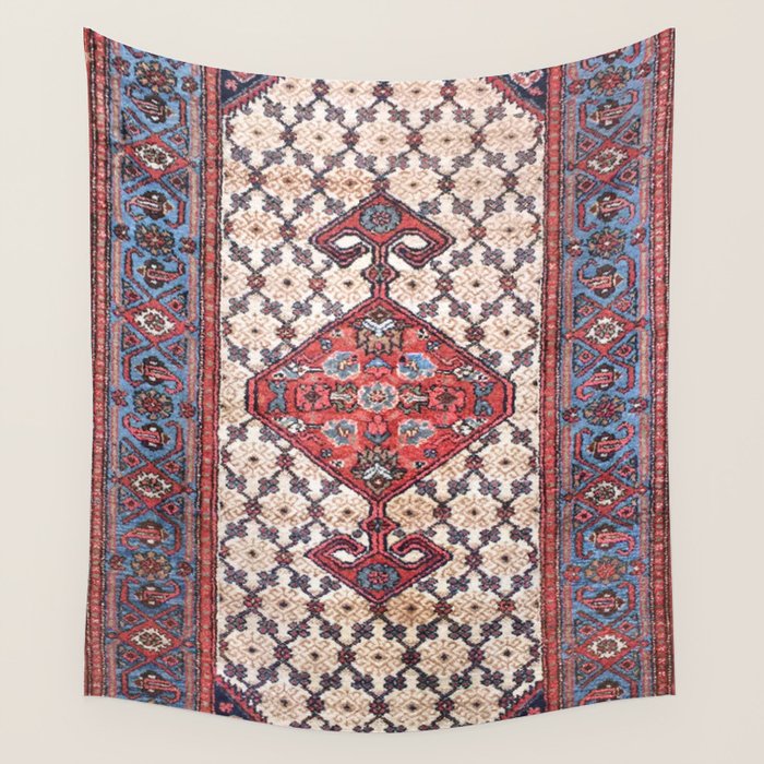 Hamadan  Antique Persian Rug Print Wall Tapestry Gallery Image 1