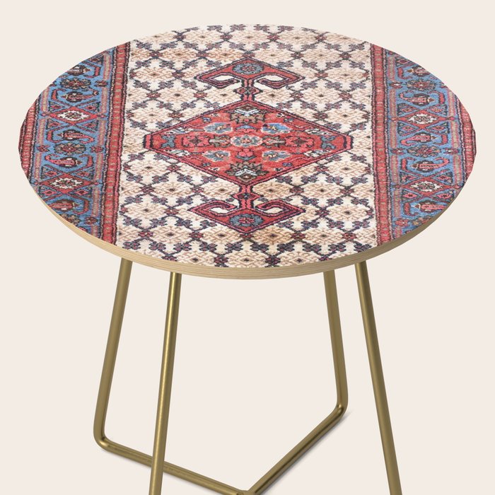 Hamadan  Antique Persian Rug Print Side Table Gallery Image 2