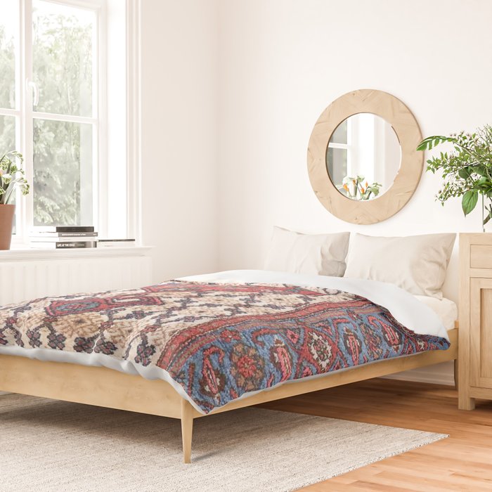 Hamadan  Antique Persian Rug Print Duvet Cover Gallery Image 2