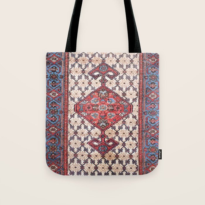 Hamadan  Antique Persian Rug Print Tote Bag Gallery Image 1
