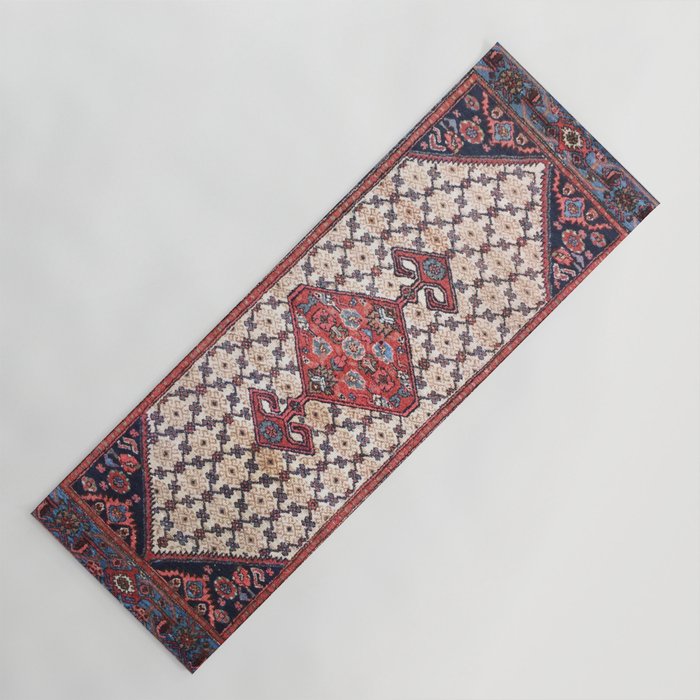 Hamadan  Antique Persian Rug Print Yoga Mat Gallery Image 1