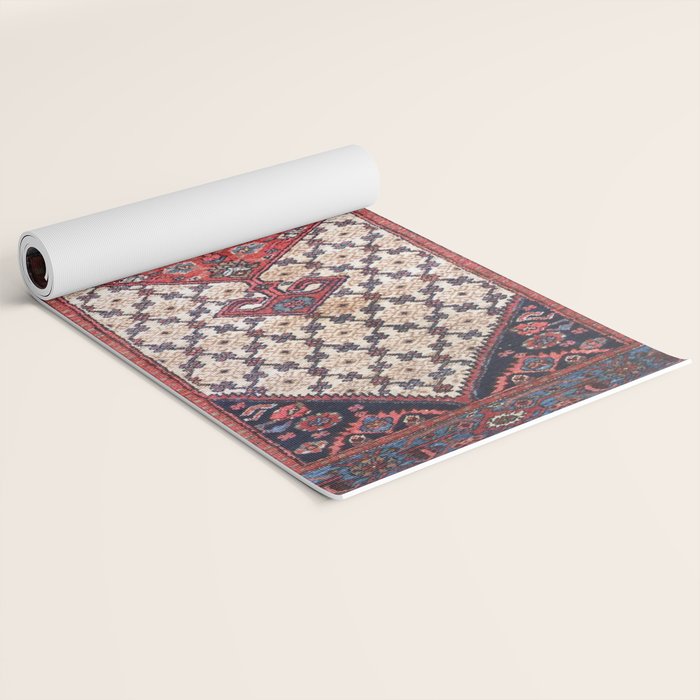 Hamadan  Antique Persian Rug Print Yoga Mat Gallery Image 2