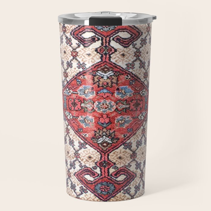 Hamadan  Antique Persian Rug Print Travel Mug Gallery Image 1