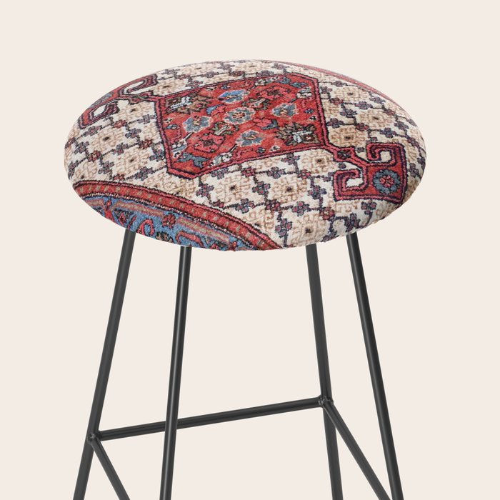 Hamadan  Antique Persian Rug Print Stool Gallery Image 2