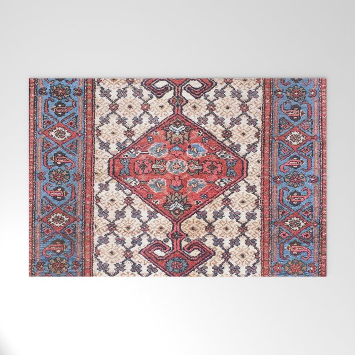 Hamadan  Antique Persian Rug Print Welcome Mat Gallery Image 1