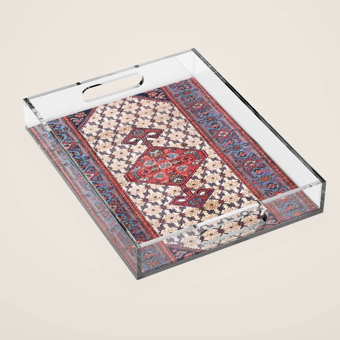 Hamadan  Antique Persian Rug Print Acrylic Tray Gallery Image 1
