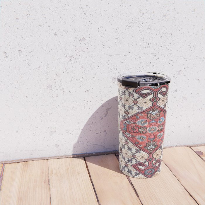 Hamadan  Antique Persian Rug Print Travel Mug Gallery Image 4