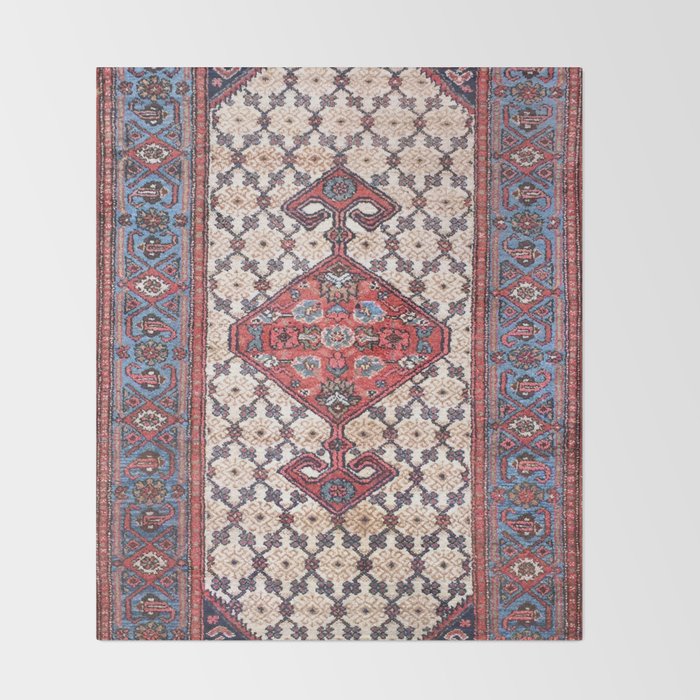 Hamadan  Antique Persian Rug Print Throw Blanket Gallery Image 2