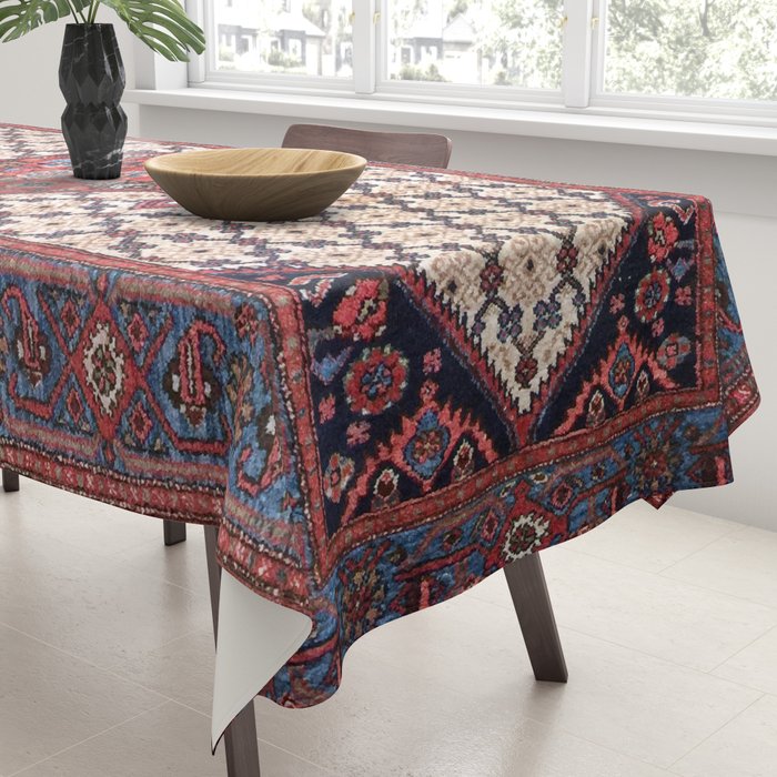 Hamadan  Antique Persian Rug Print Tablecloth Gallery Image 3