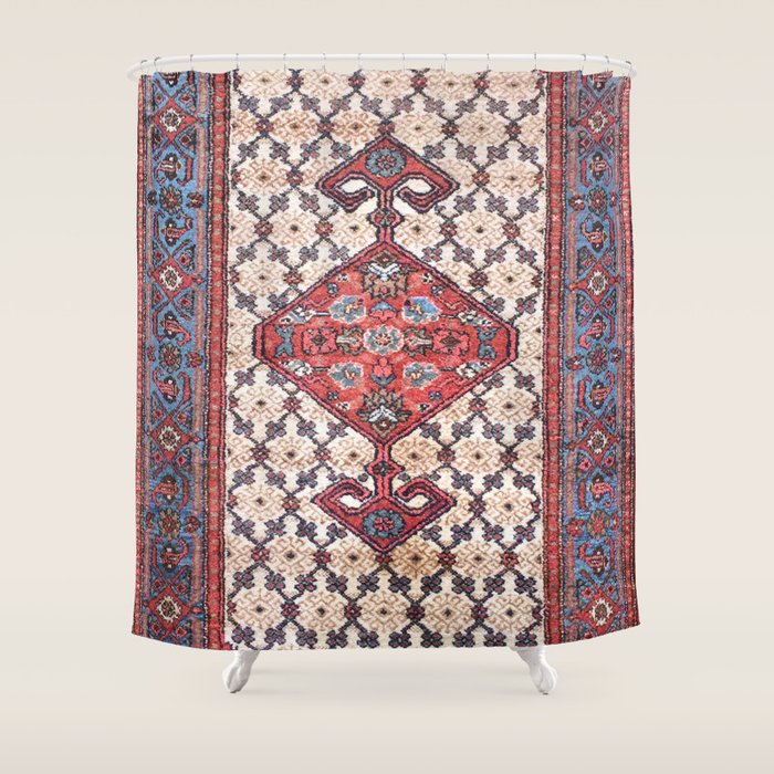 Hamadan  Antique Persian Rug Print Shower Curtain Gallery Image 1