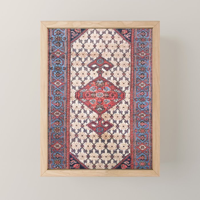 Hamadan  Antique Persian Rug Print Mini Art Print Gallery Image 1
