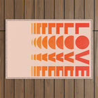 Abstraction_LOVE_SUNSET_Minimalism_001 Outdoor Rug Gallery Image 1