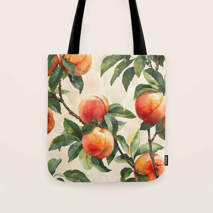 Vintage Peaches Tote Bag Gallery Image 1