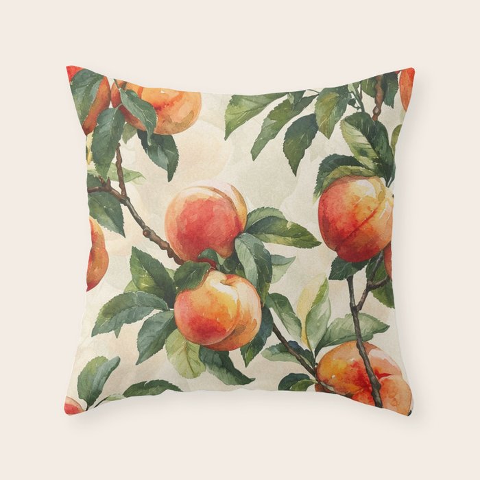 Vintage Peaches Throw Pillow Gallery Image 6