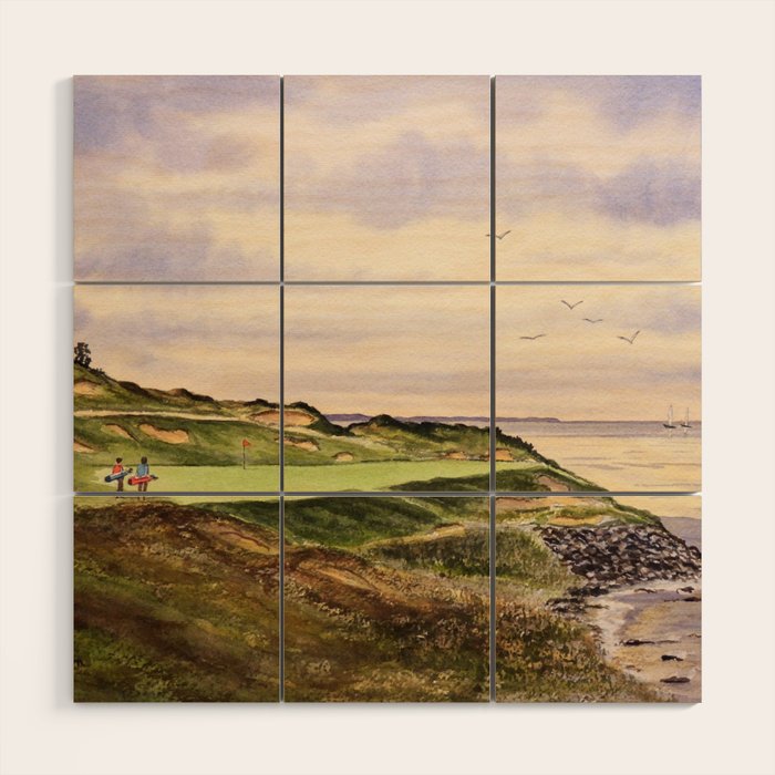 Whistling Straits Golf Course Hole 7 Wood Wall Art Gallery Image 1