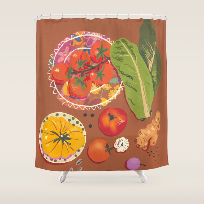 Vegetables Shower Curtain Gallery Image 1