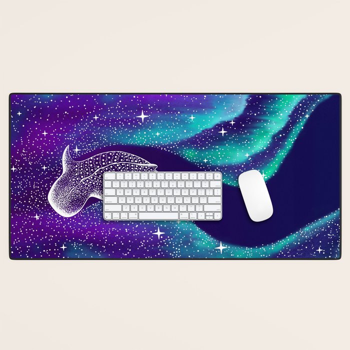 Star eater in northern lights Desk Mat