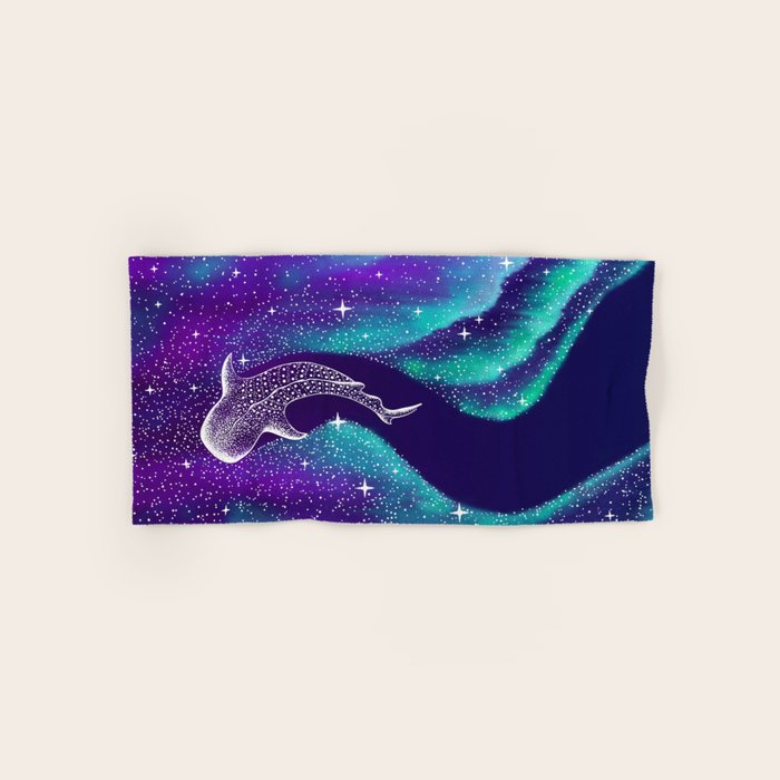 Star eater in northern lights Bath Towel Gallery Image 1