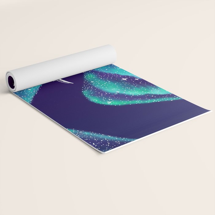 Star eater in northern lights Yoga Mat Gallery Image 2