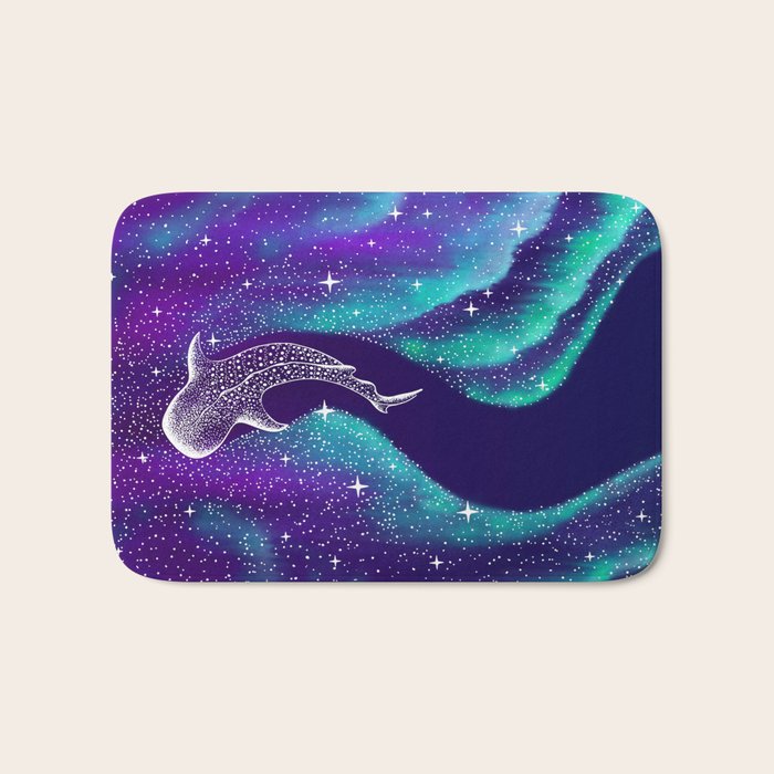 Star eater in northern lights Bath Mat Gallery Image 1