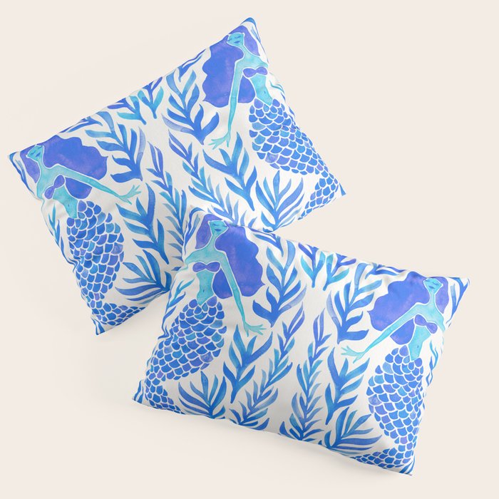Kelp Forest Mermaid - Blue Palette Pillow Sham Gallery Image 1