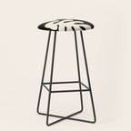 Matisse Inspired Yin Yang Leaf Cutouts in Black & Off White Stool Gallery Image 1