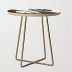 Matisse Inspired Yin Yang Leaf Cutouts in Black & Off White Side Table Gallery Image 1