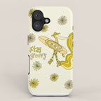 stay groovy rollerskate // retro surf art by surfy birdy iPhone Case Gallery Image 1