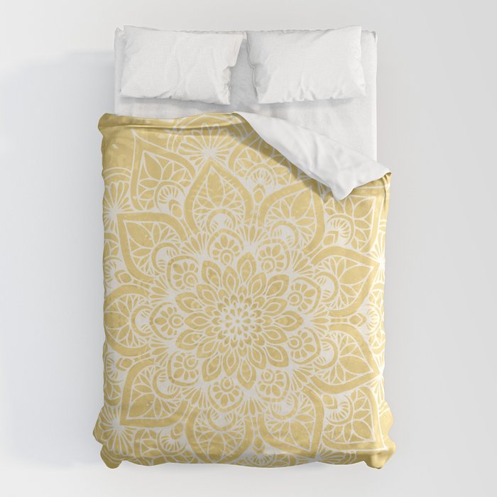 Mandala, Floral, Sun, Wall Art Boho Duvet Cover Gallery Image 1