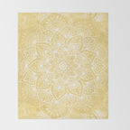 Mandala, Floral, Sun, Wall Art Boho Throw Blanket Gallery Image 2