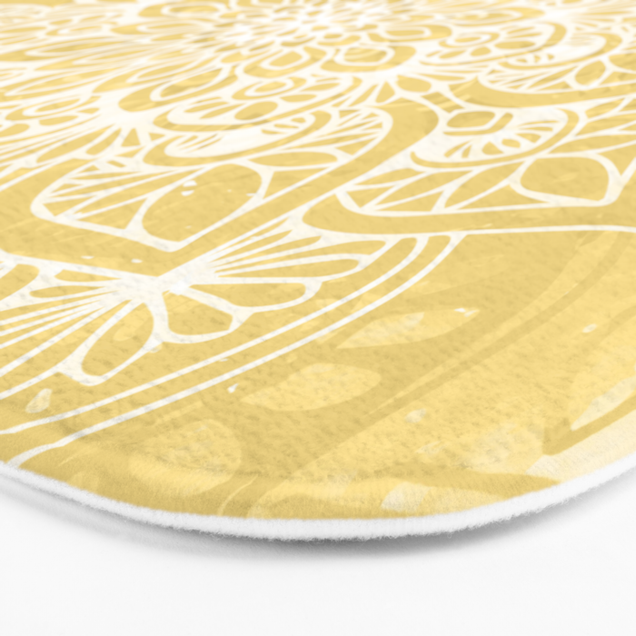 Mandala, Floral, Sun, Wall Art Boho Bath Mat Gallery Image 3