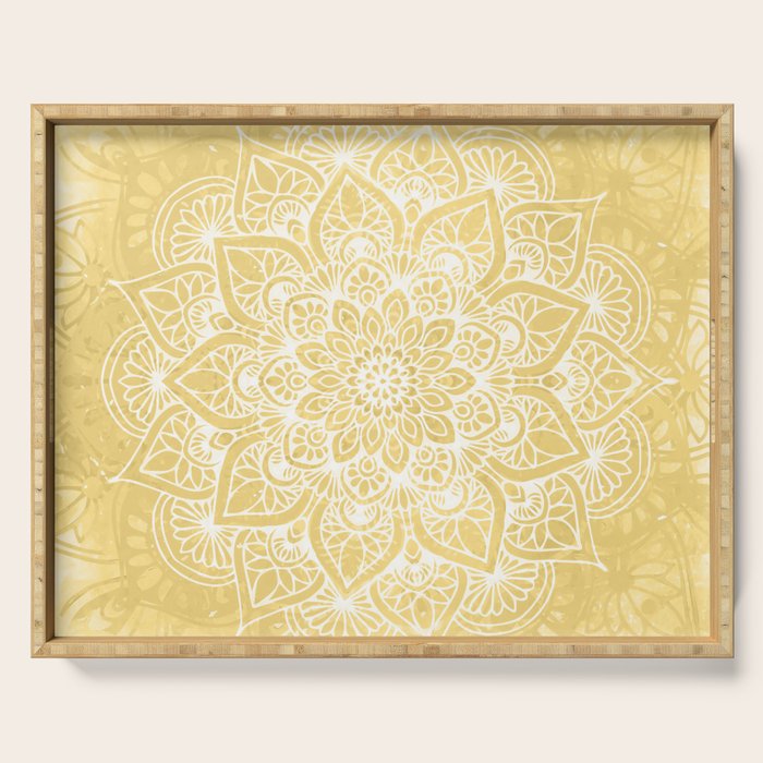 Mandala, Floral, Sun, Wall Art Boho Serving Tray Gallery Image 1