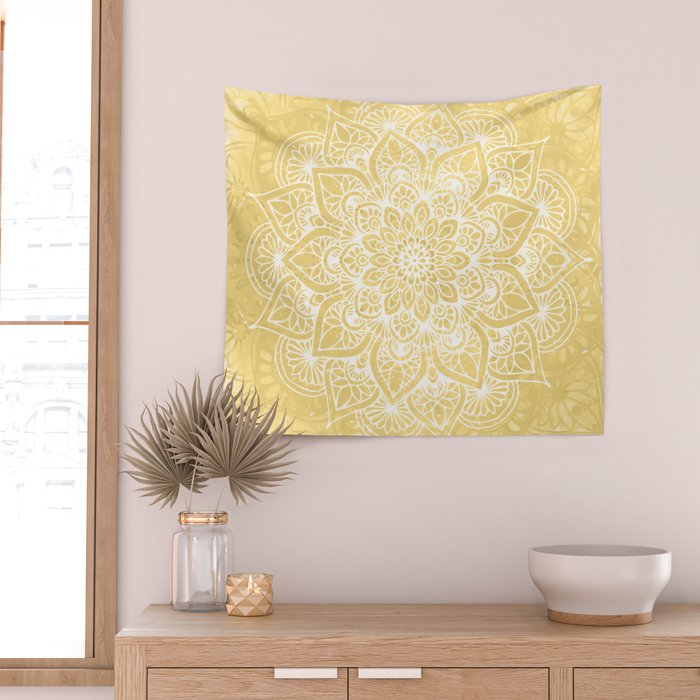 Mandala, Floral, Sun, Wall Art Boho Wall Tapestry Gallery Image 2