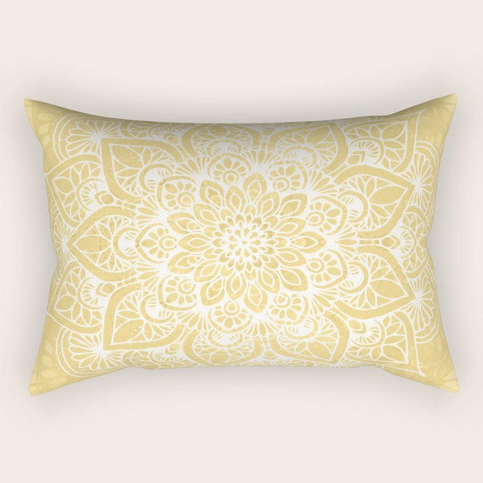 Mandala, Floral, Sun, Wall Art Boho Rectangular Pillow Gallery Image 2