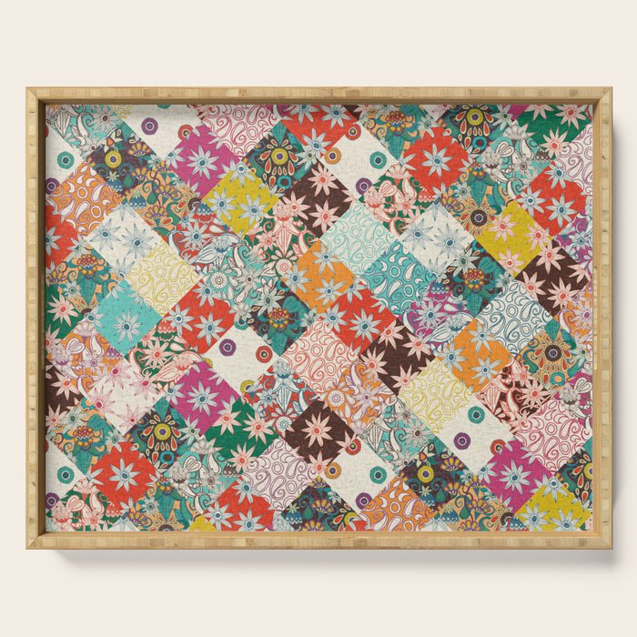 sarilmak patchwork Serving Tray Gallery Image 1