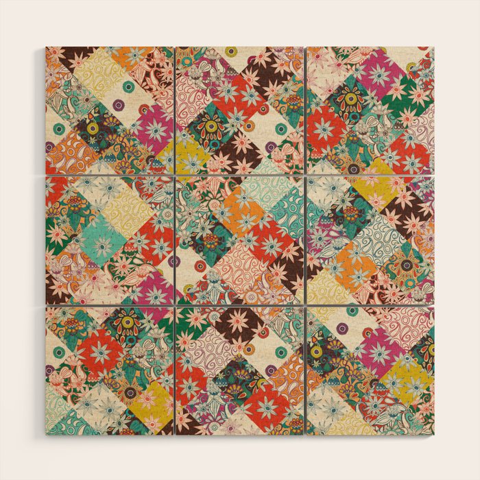 sarilmak patchwork Wood Wall Art Gallery Image 1