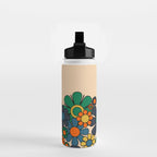 Groovy 60s 70s Vintage Floral Retro Garden Flower Cuff Water Bottle Gallery Image 2