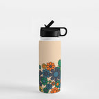 Groovy 60s 70s Vintage Floral Retro Garden Flower Cuff Water Bottle Gallery Image 1