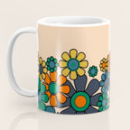 Groovy 60s 70s Vintage Floral Retro Garden Flower Cuff Coffee Mug Gallery Image 3