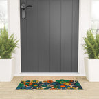 Groovy 60s 70s Vintage Floral Retro Garden Flower Cuff Welcome Mat Gallery Image 3